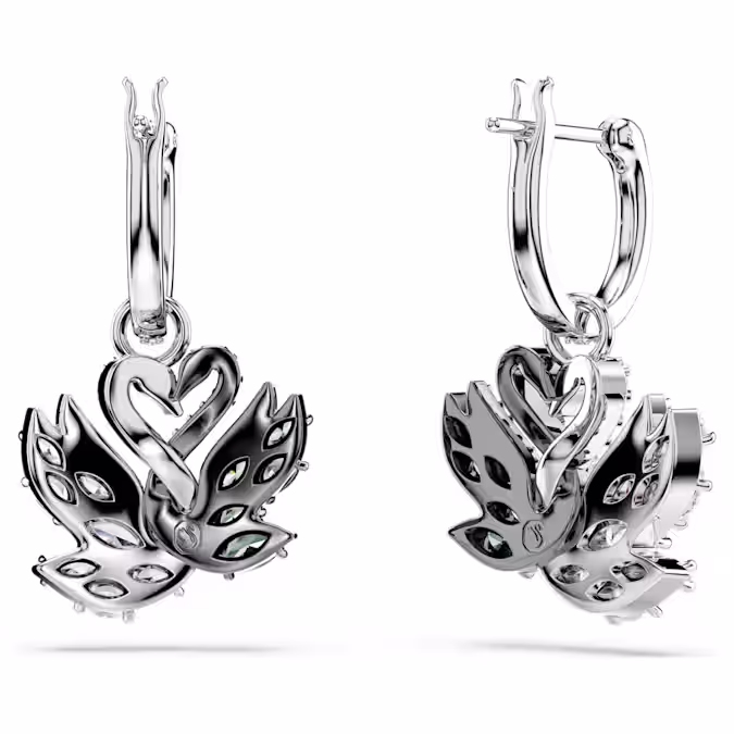 Swan drop earrings